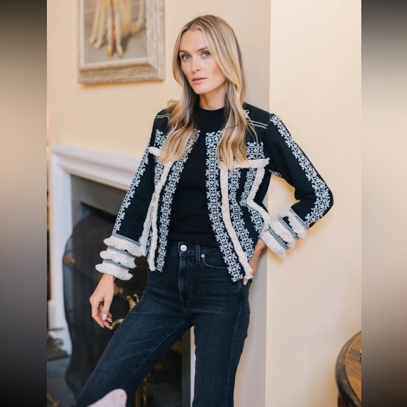 Julia Amory Jackets & Blazers - Julia Amory Black Fringe Jacket Medium NWT rare